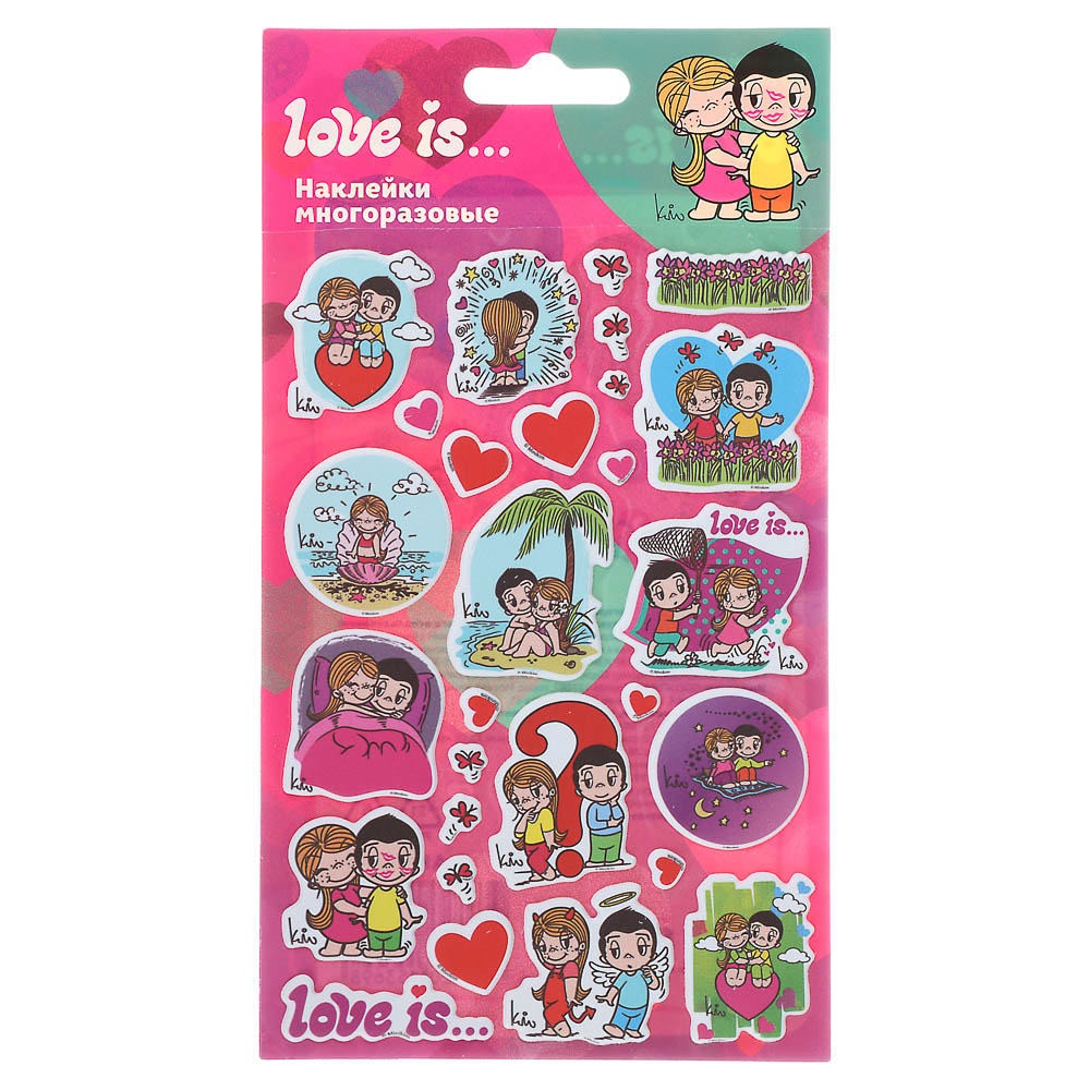 Наклейки объемные 11х20см Love is, арт.№ 503-575