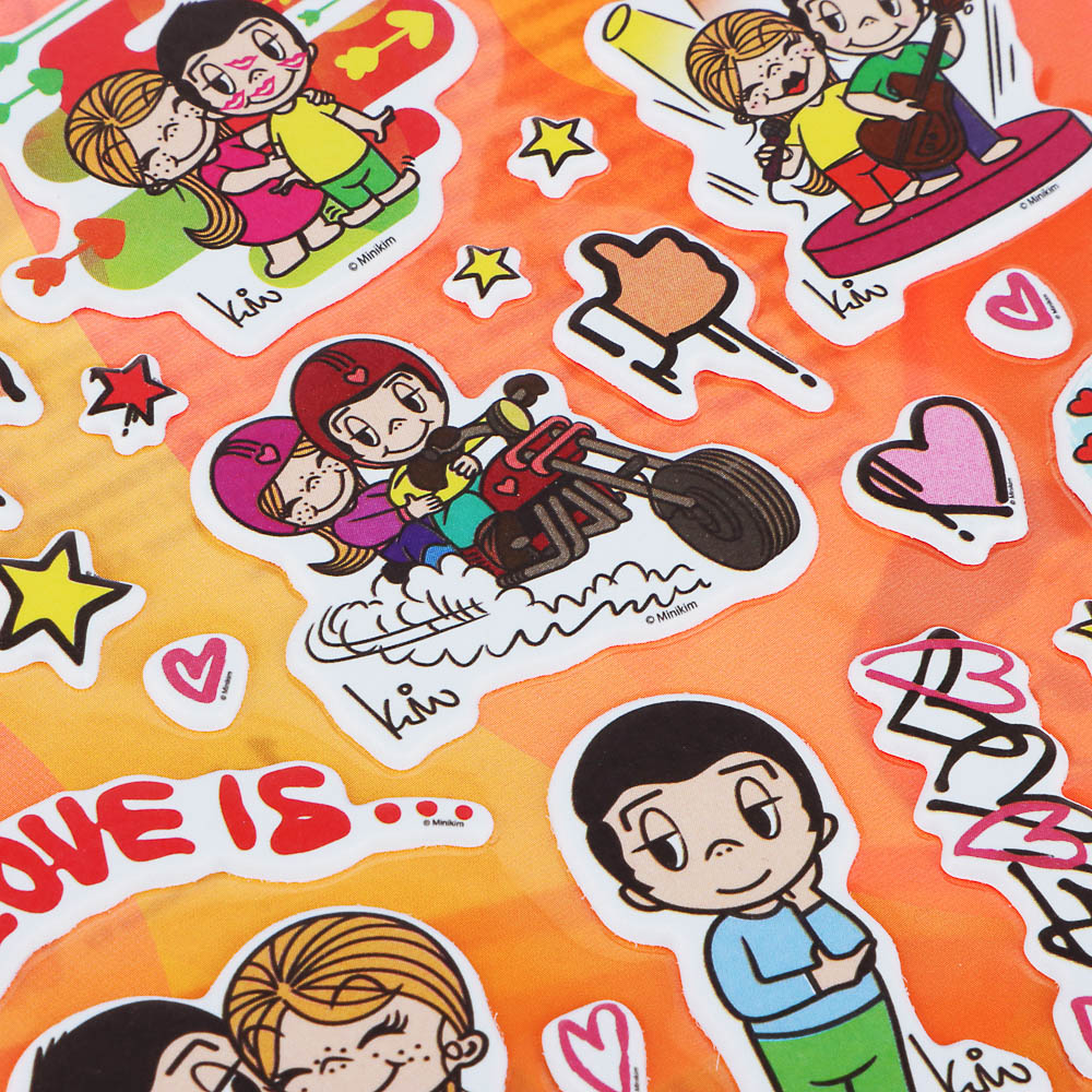 Наклейки объемные 11х20см Love is, арт.№ 503-575