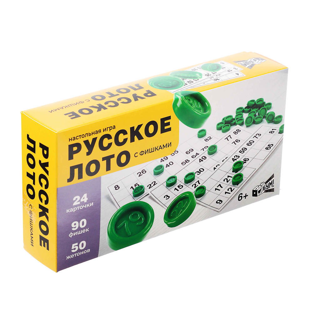 Лото русское с пласт. бочонками, арт.№ 537-024