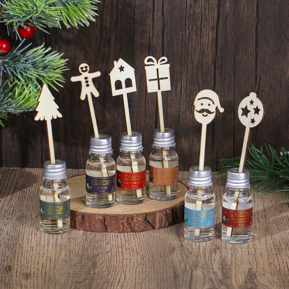 LADECOR Аромадиффузор,10мл(WoodsageSeaSalt/PomegranateMandarin/Gingerbread/Redfruits/Xmastree/Opium), арт.№ 773-002