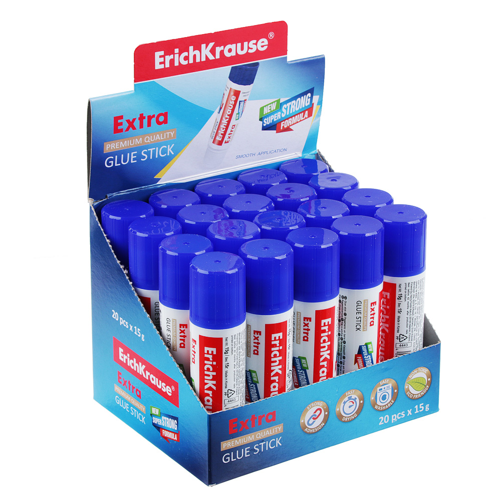 Клей-карандаш Erich Krause "Изи Стик" 19 грамм, на основе PVP, 48032, арт.№ 586-011