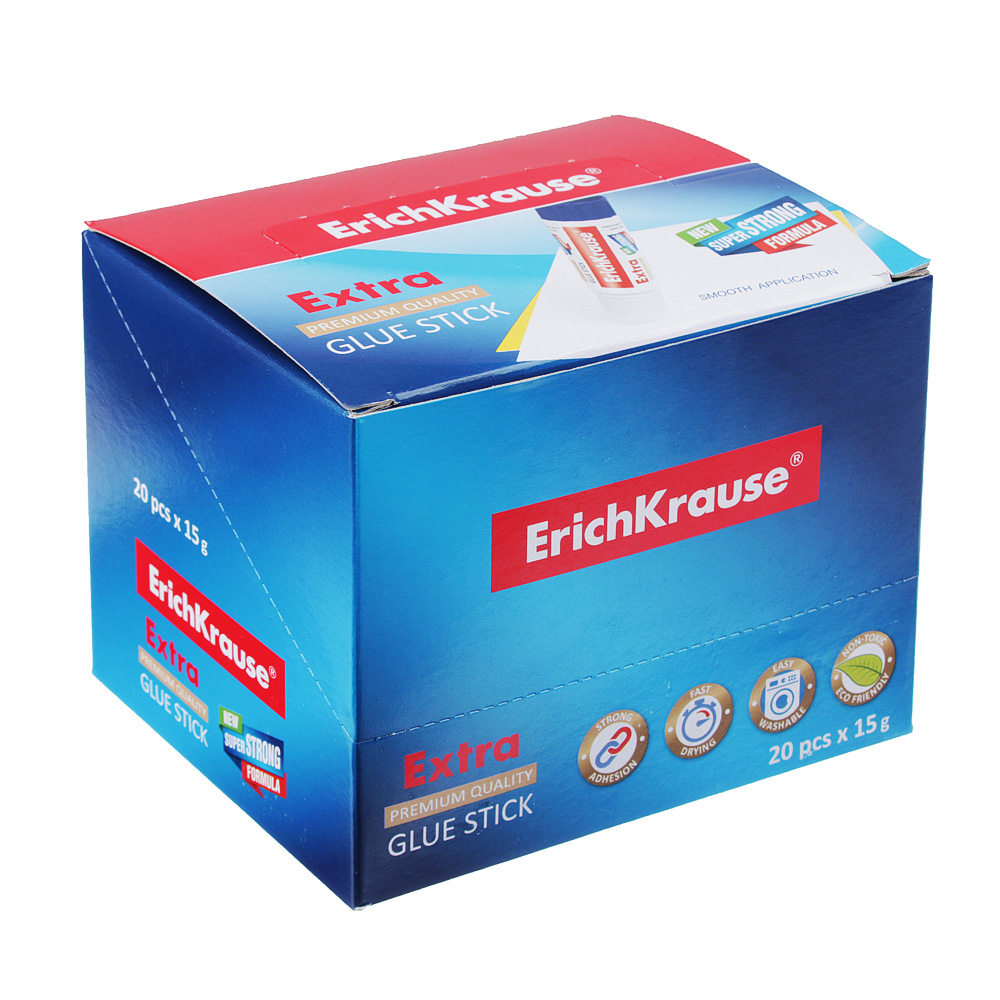 Клей-карандаш Erich Krause "Изи Стик" 19 грамм, на основе PVP, 48032, арт.№ 586-011
