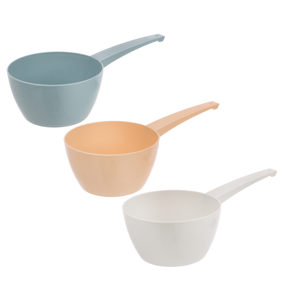 Ковш пластмассовый 1л, 3 цвета, арт.№ 444-072