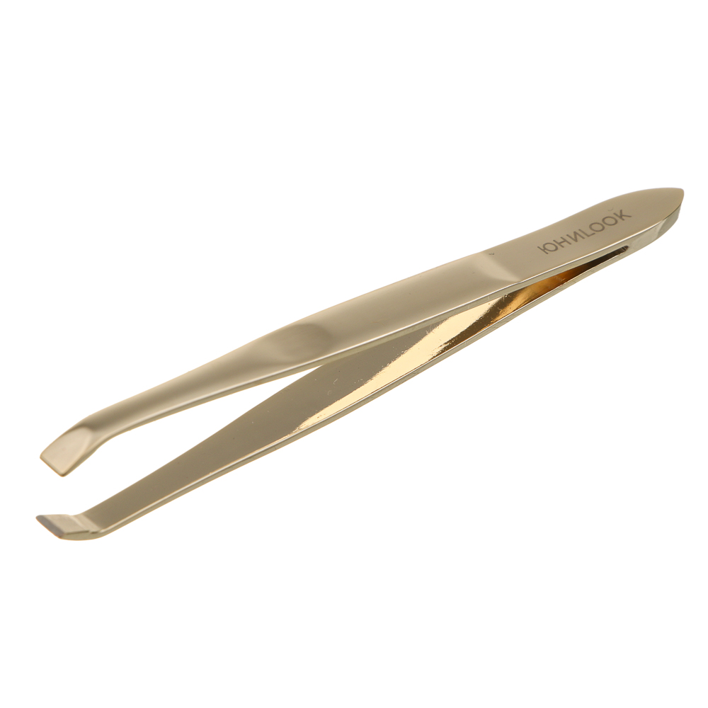 Пинцет прямой тм ЮНИLOOK  ULTRA, сталь, 9 см, цвет золото, арт.№ 305-455