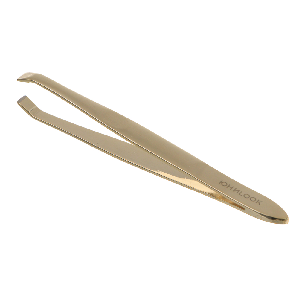 Пинцет прямой тм ЮНИLOOK  ULTRA, сталь, 9 см, цвет золото, арт.№ 305-455