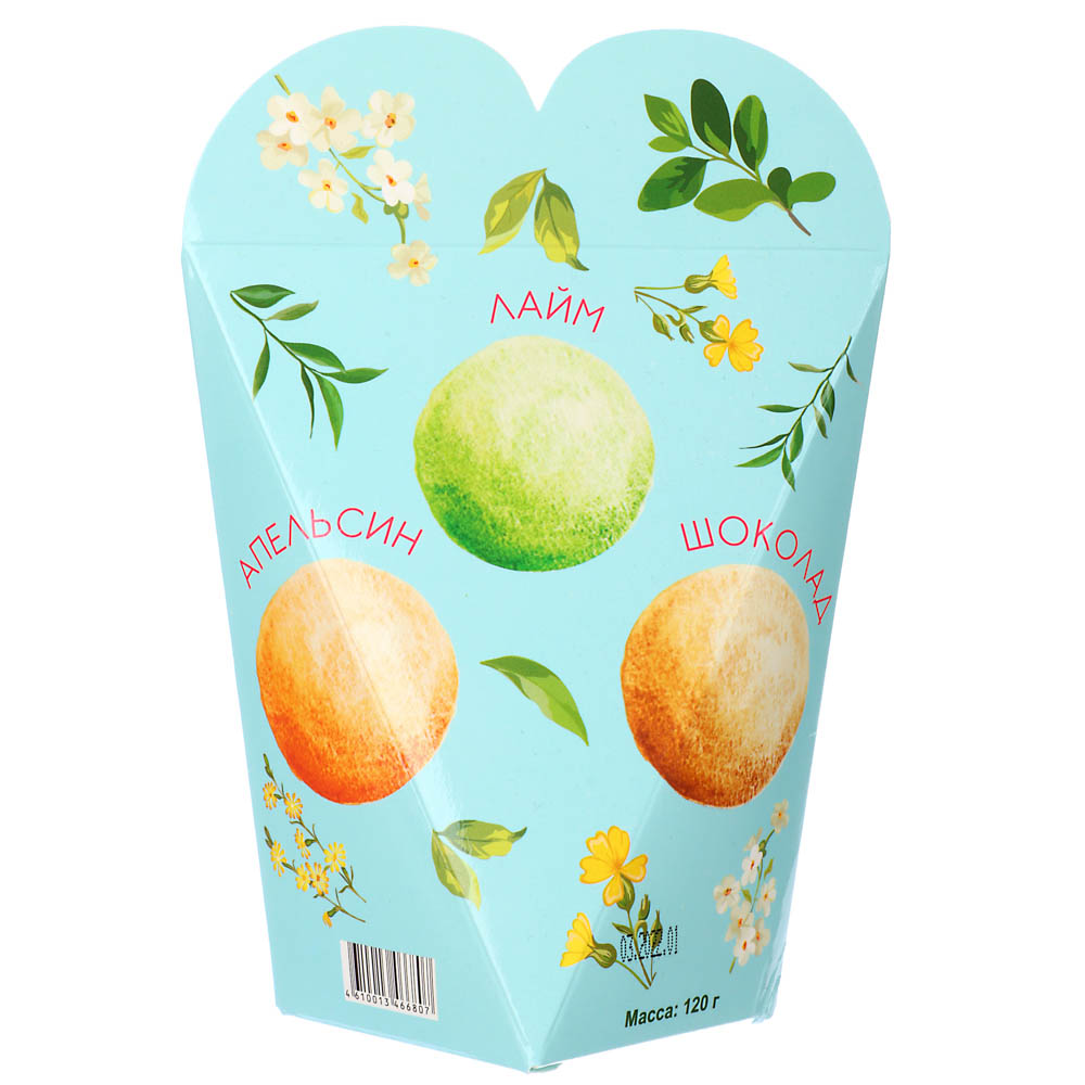 Набор бурлящих шаров для ванн Happy 3 дизайна, 3шт по 40г, арт.№ 937-078