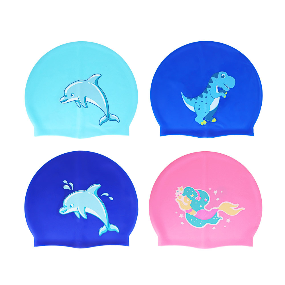 SILAPRO Шапочка для плавания, детская, 22х19см, силикон, арт.№ 109-085