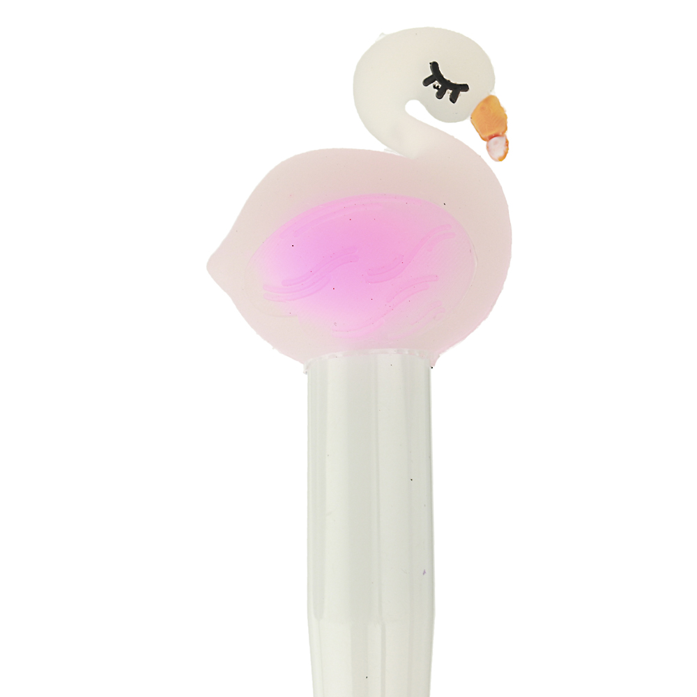 Ручка гелевая синяя, с объемной фигуркой и внутренней подсветкой, 16см, пластик, 4 дизайна, арт.№ 622-020