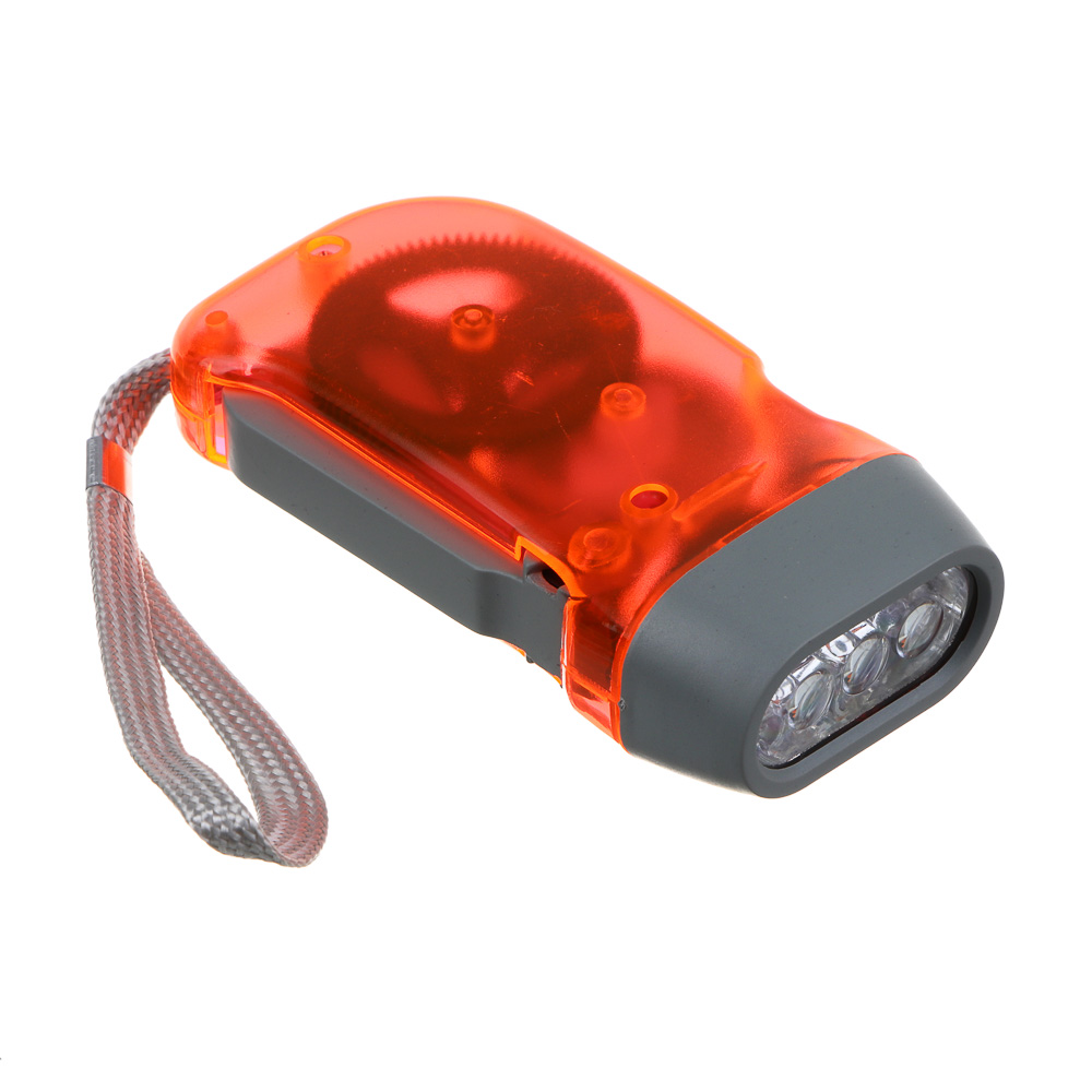 Фонарик динамический тм ЕРМАК, 3 LED, пластик, 50х100х30 мм, арт.№ 198-013