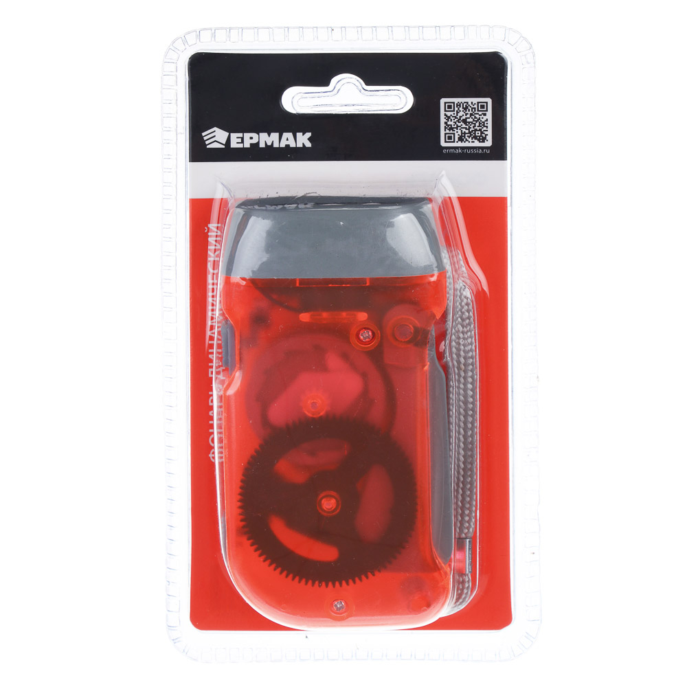 Фонарик динамический тм ЕРМАК, 3 LED, пластик, 50х100х30 мм, арт.№ 198-013