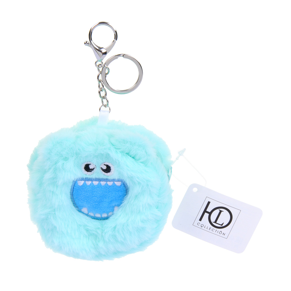 ЮL Сумочка для мелочей пушистый монстрик, полиэстер, 9х4см, 4 дизайна, КЖ24-69, арт.№ 337-212