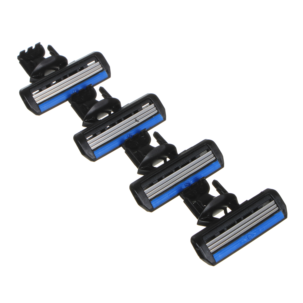 PROWAY Кассеты сменные для бритвенного станка, с тройным лезвием, силикон, пластик, 4шт, арт.№ 346-012