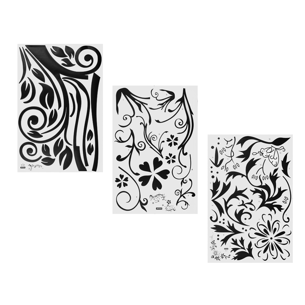 VETTA Наклейки интерьерные, "Узоры", 60х90см, ПВХ, 3 дизайна, арт.№ 416-257