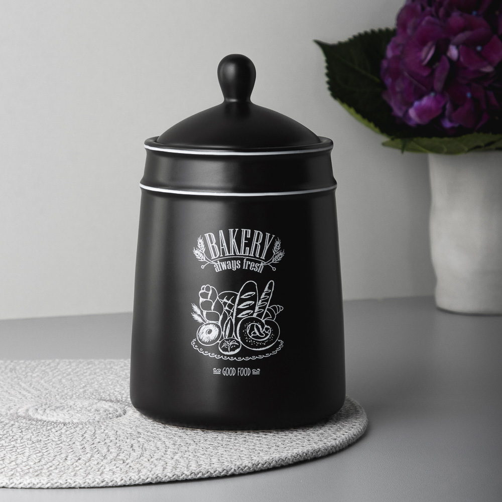 MILLIMI Бейкери Банка для хранения, 800мл, 11х11х17,5см, керамика, арт.№ 824-510