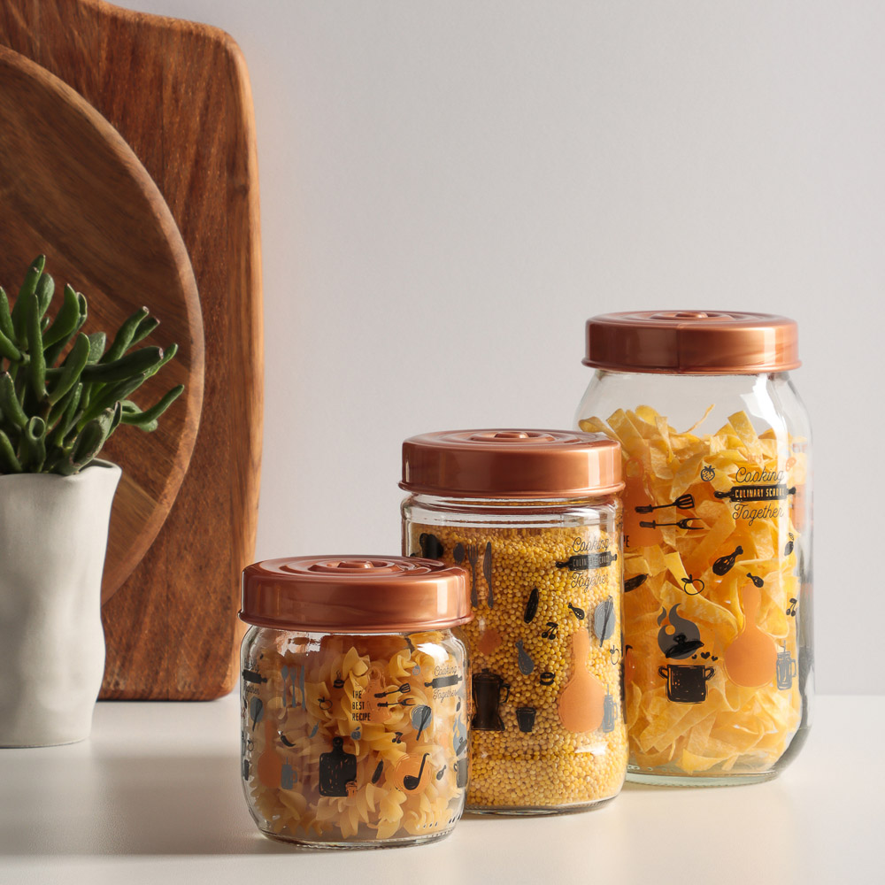 HEREVIN Китчен Банка для сыпучих продуктов, стекло, 1000мл, 171541-861, арт.№ 828-290