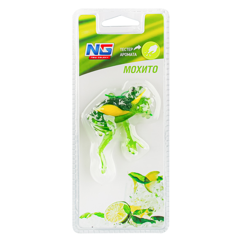 NEW GALAXY Ароматизатор гелевая игрушка Лягушка, Мохито Дизайн GC, арт.№ 794-361