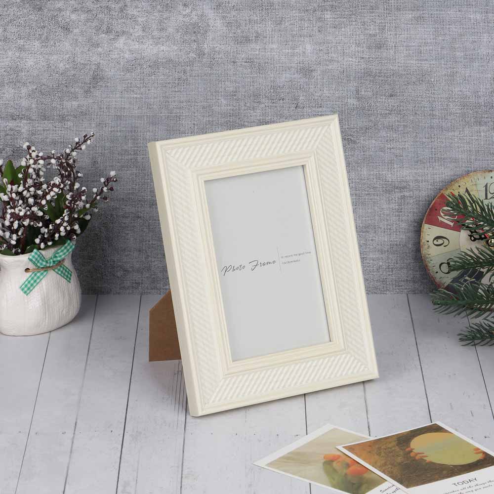 Фоторамка, 10х15 см, полистирол, цвет белый, арт.3-33, арт.№ 520-888