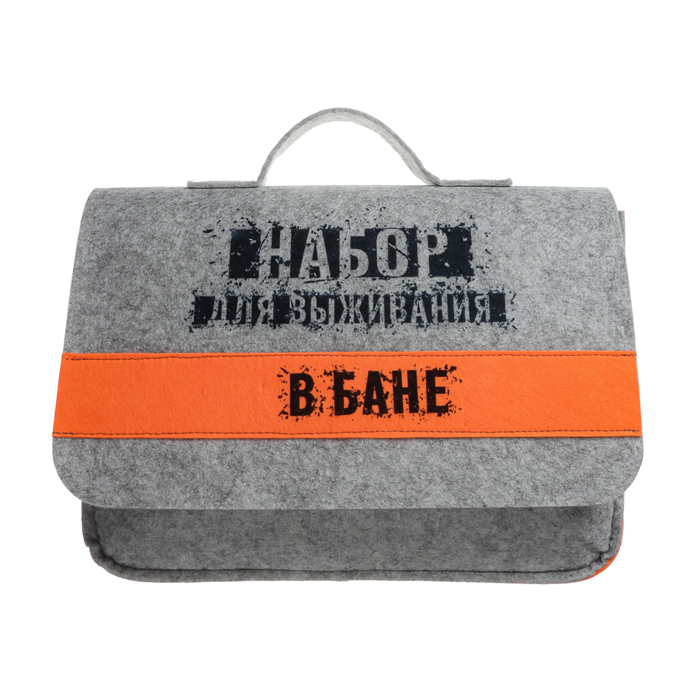 Набор для бани в портфеле "Для выживания в бане" (шапка, рукавица, коврик, масла), арт.№ 364-269