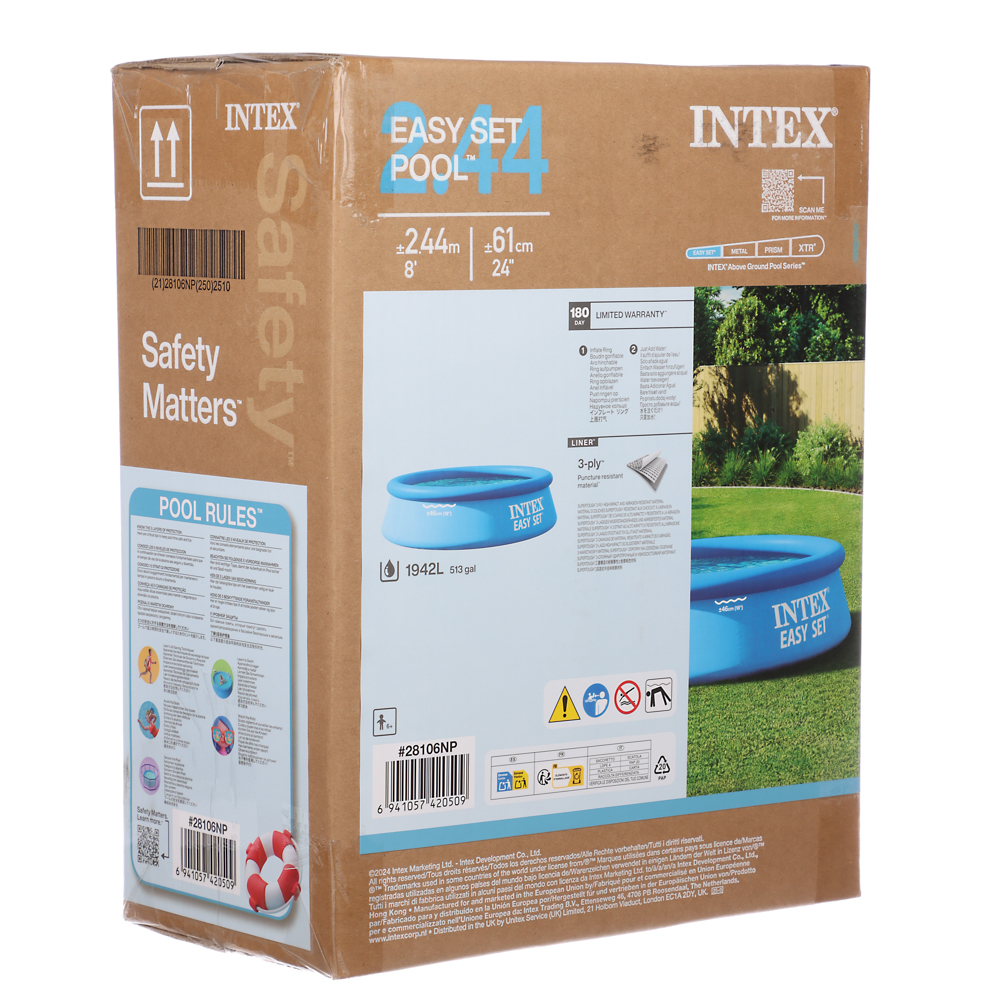 INTEX Наземный бассейн Изи Сет 244х61см, 28106NP, арт.№ 051-004