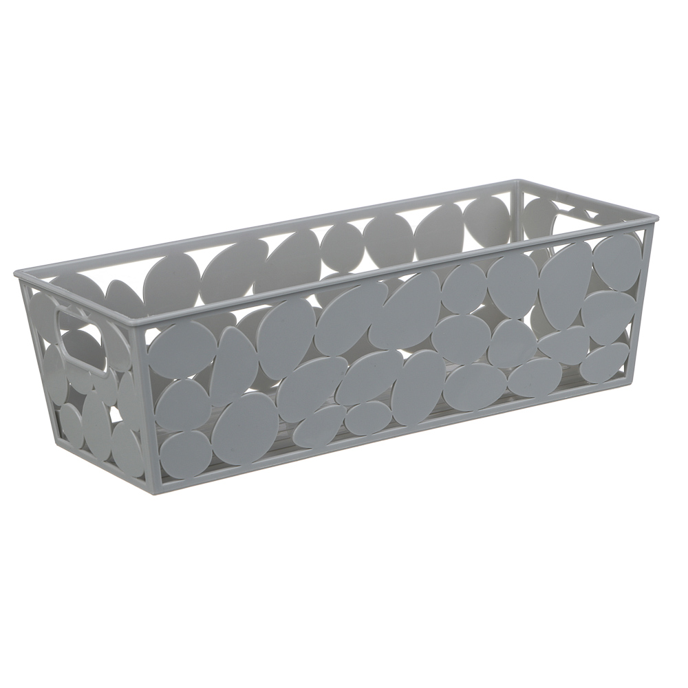 Корзинка для хранения тм VETTA, пластик, 25,5x10x7,5см, 2 цвета, арт.№ 414-178