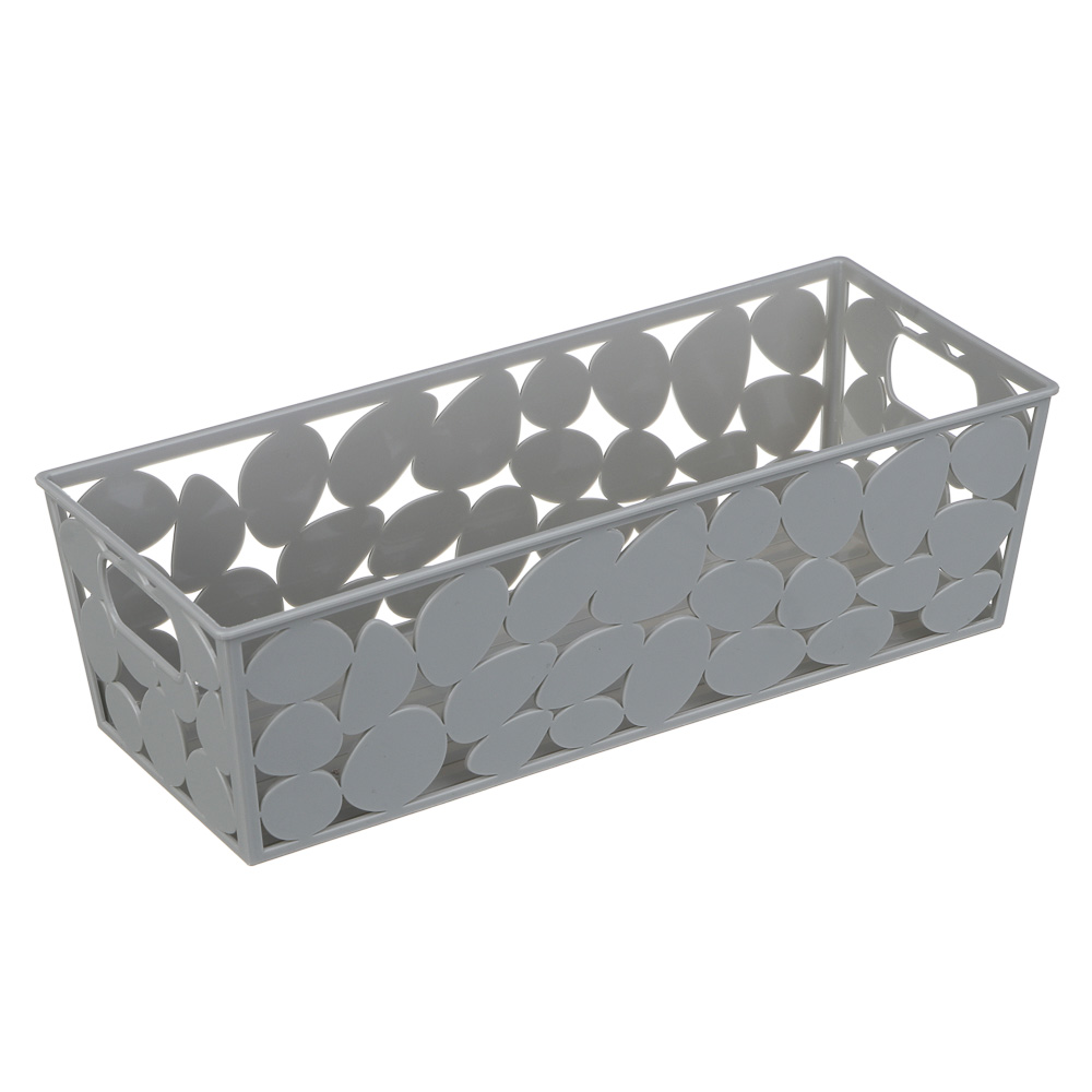 Корзинка для хранения тм VETTA, пластик, 25,5x10x7,5см, 2 цвета, арт.№ 414-178