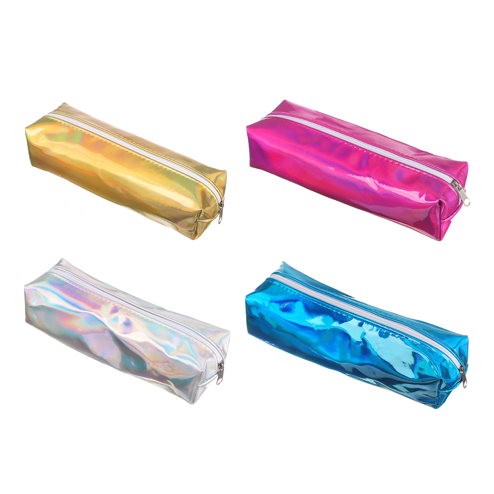 Пенал мягкий квадратный, 21х5х5см, голографический ПУ, с антисминаемым вкладышем, 4 цвета, арт.№ 238-122