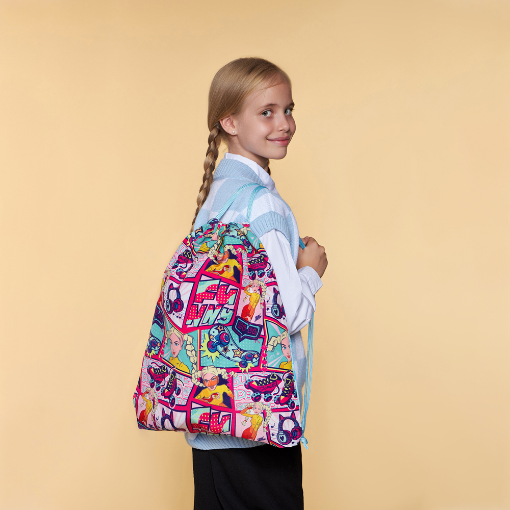 BY Русские Супергерои Мешок для обуви, 39х47см, сверхплотный п/э, 2-сторонняя печать "Заря фэшн", арт.№ 233-014