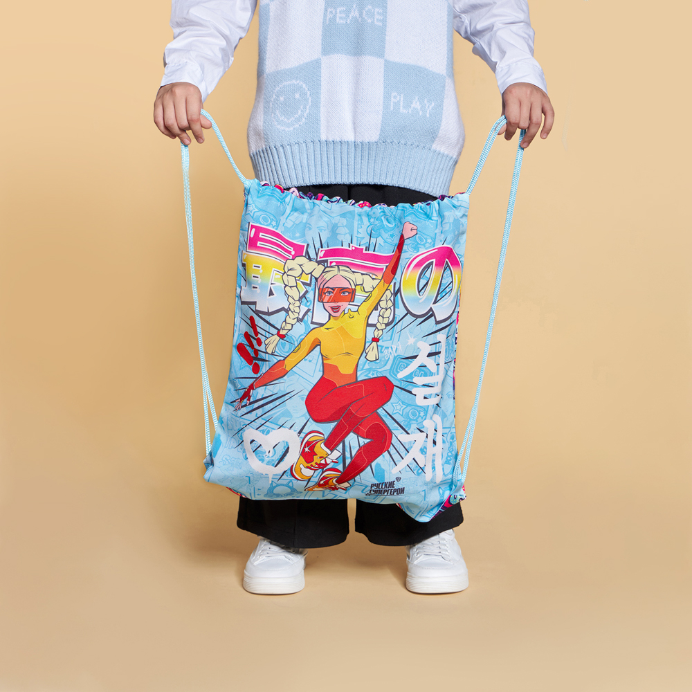 BY Русские Супергерои Мешок для обуви, 39х47см, сверхплотный п/э, 2-сторонняя печать "Заря фэшн", арт.№ 233-014