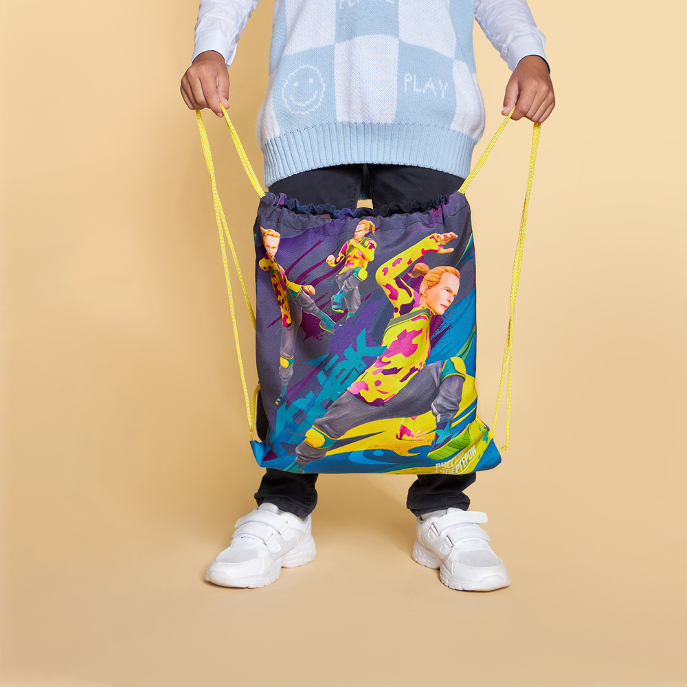 BY Русские Супергерои Мешок для обуви, 39х47см, сверхплотный п/э, 2-сторонняя печать "Конек", арт.№ 233-015