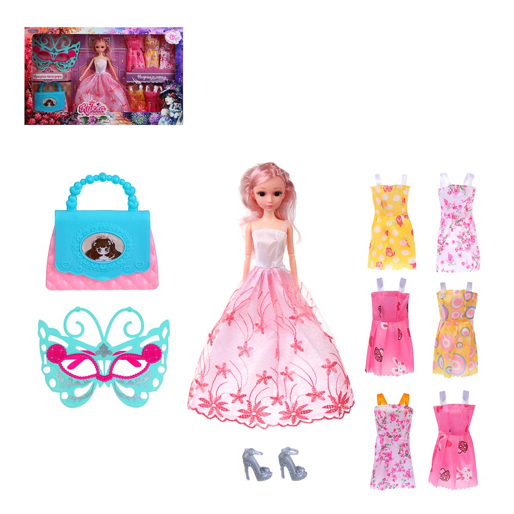 ИГРОЛЕНД Кукла с гардеробом и акс., 52,5х6,3х32,5 см, арт.№ 436-161