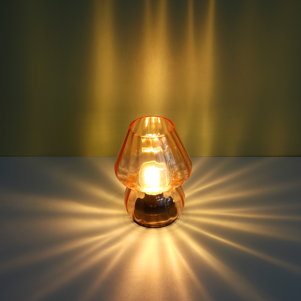 Светильник LED в виде вазы, 11,5x11,5x15 см, стекло, 2xААА, арт.07-44, арт.№ 695-008