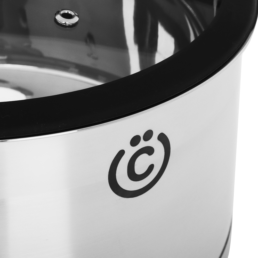 ВСЁГАЗИН Джела Кастрюля 24х13см 5,6л, со стекл. крышкой, индукция, нерж. сталь, арт.№ 822-235