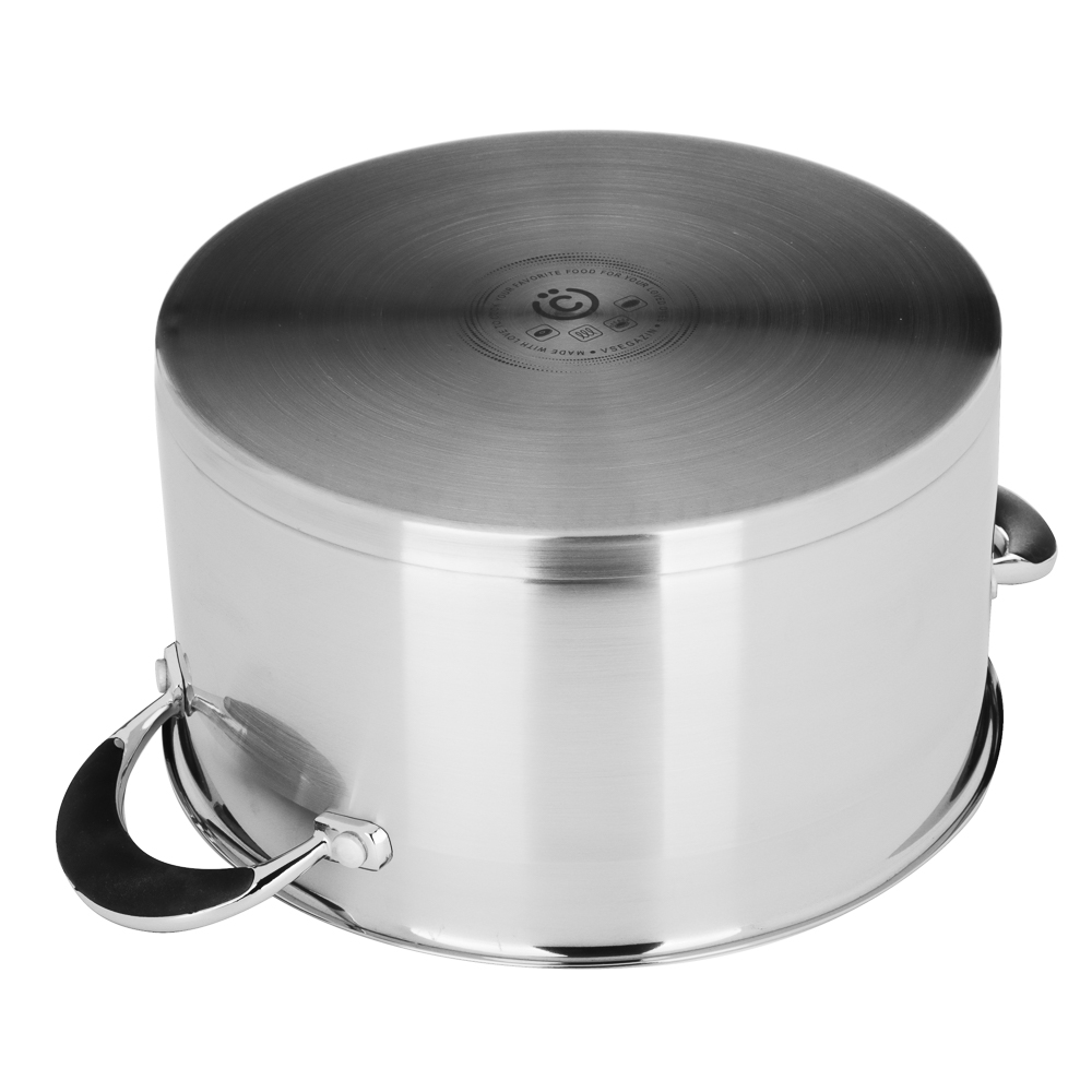 ВСЁГАЗИН Джела Кастрюля 24х13см 5,6л, со стекл. крышкой, индукция, нерж. сталь, арт.№ 822-235