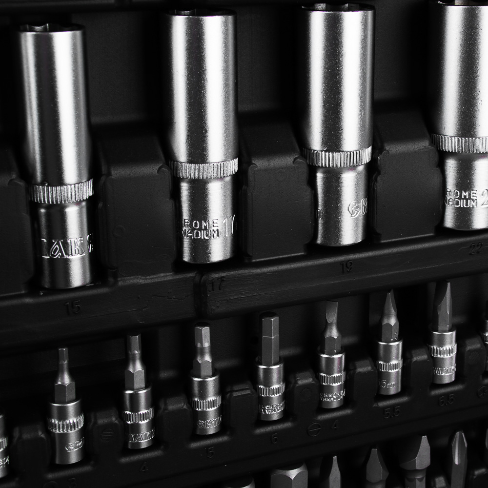 ЕРМАК Набор профессионального инструмента, 108 предм., 1/4"+1/2", арт.№ 736-100