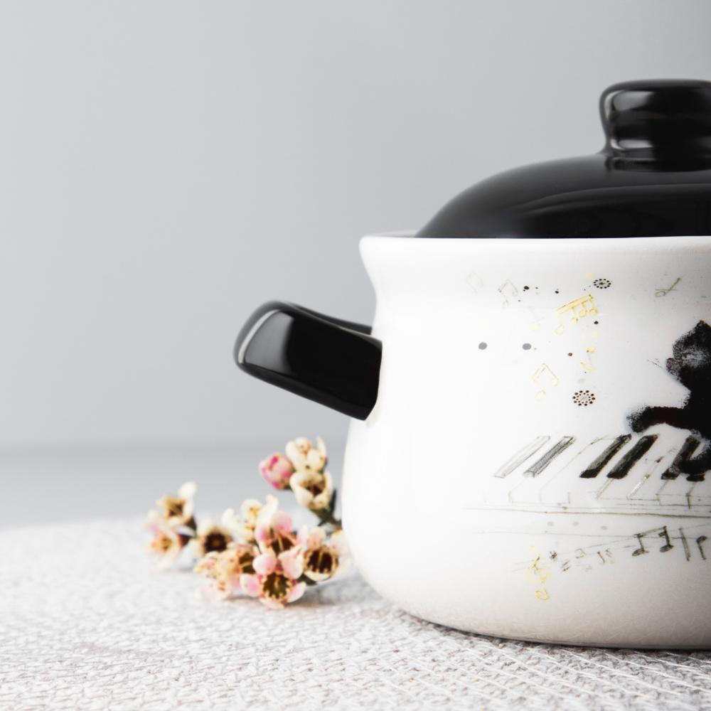 MILLIMI Котейка Горшочек для запекания, 500мл, 17х12х10,5см, керамика, арт.№ 824-123