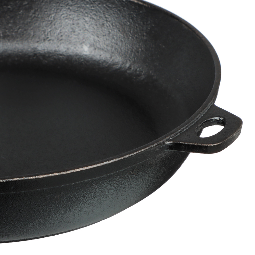 VETTA Сковорода чугун, d24х5см, деревянная ручка, индукция, арт.№ 808-006