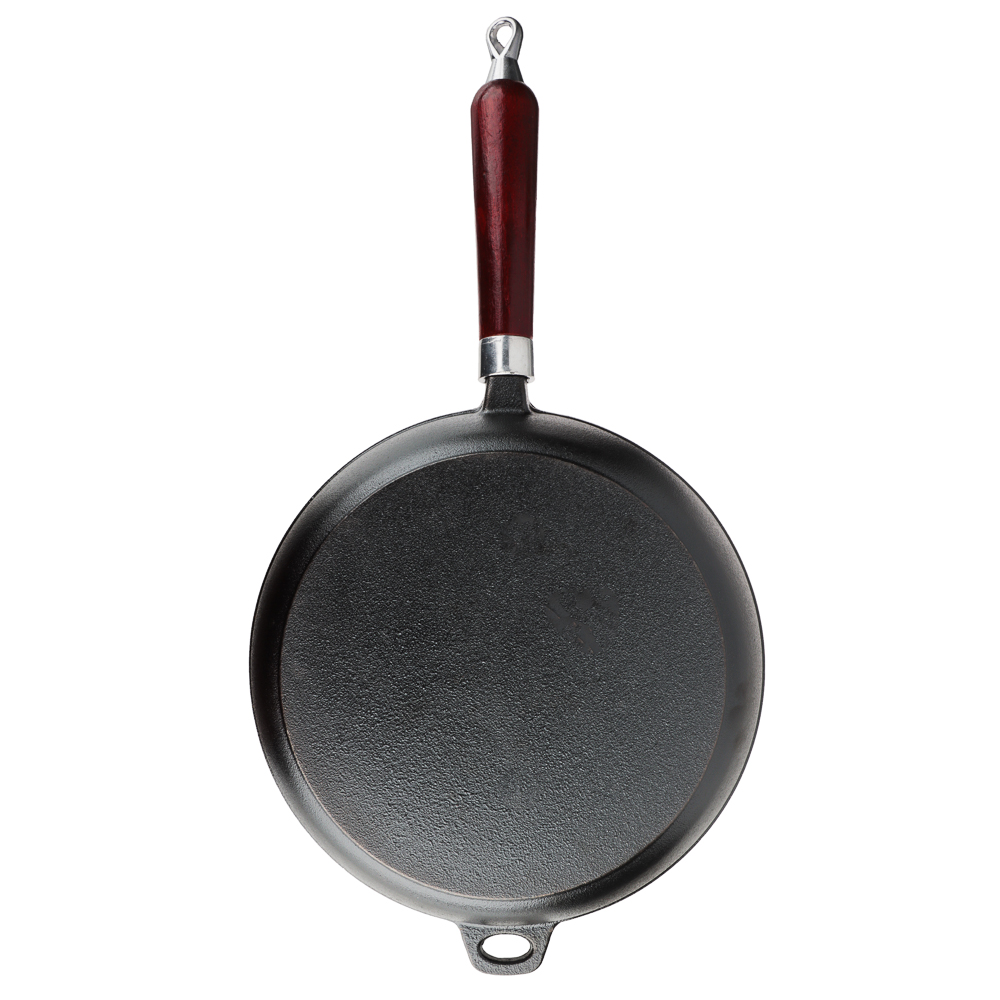 VETTA Сковорода чугун, d26х5,5см, деревянная ручка, индукция, арт.№ 808-007