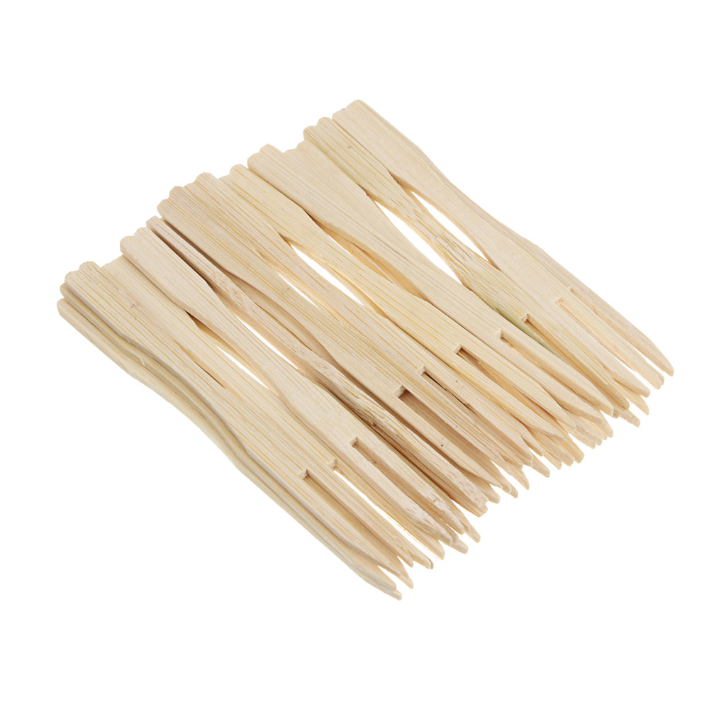 Набор шпажек бамбуковых тм Fntastic, в форме вилок, 24 шт, 8,5 см, арт.№ 349-602