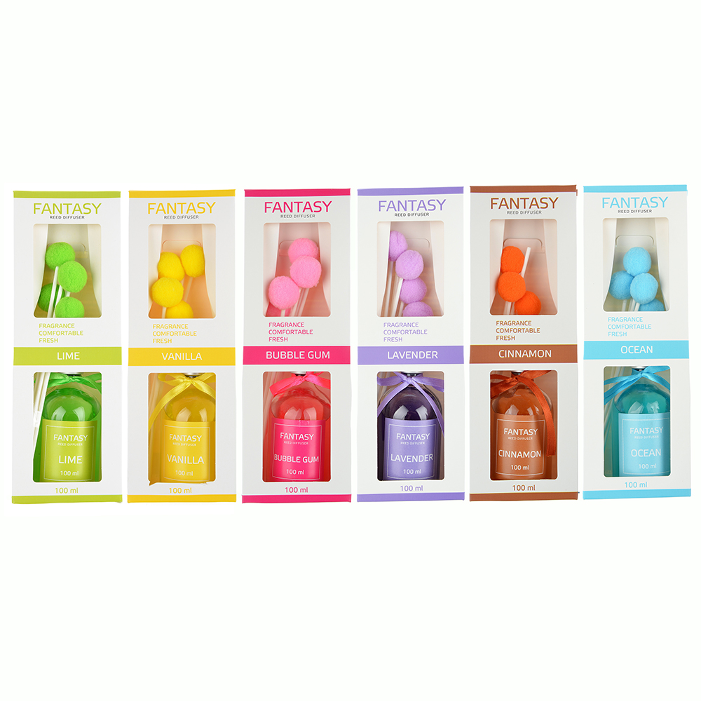 NEW GALAXY Ароматизатор диффузор "Фэнтази", 100 мл. (бабл гам, лаванда, океан, ваниль, корица,лайм), арт.№ 778-081