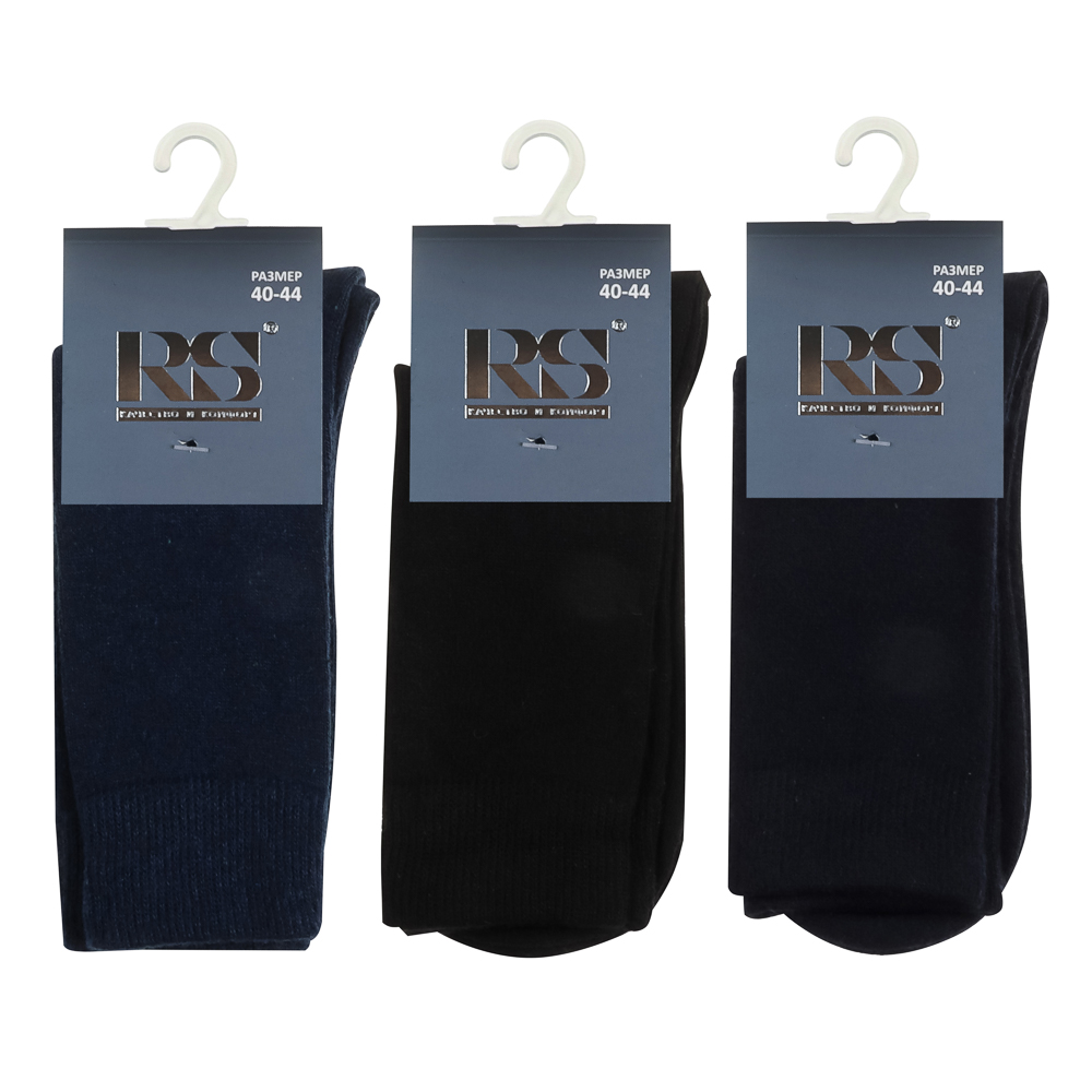 Носки мужские "полушерсть", тм RS, 65% полушерсть, 15% акрил, 10% спандекс, 10% эластан, р.40-44, арт.№ 019-512