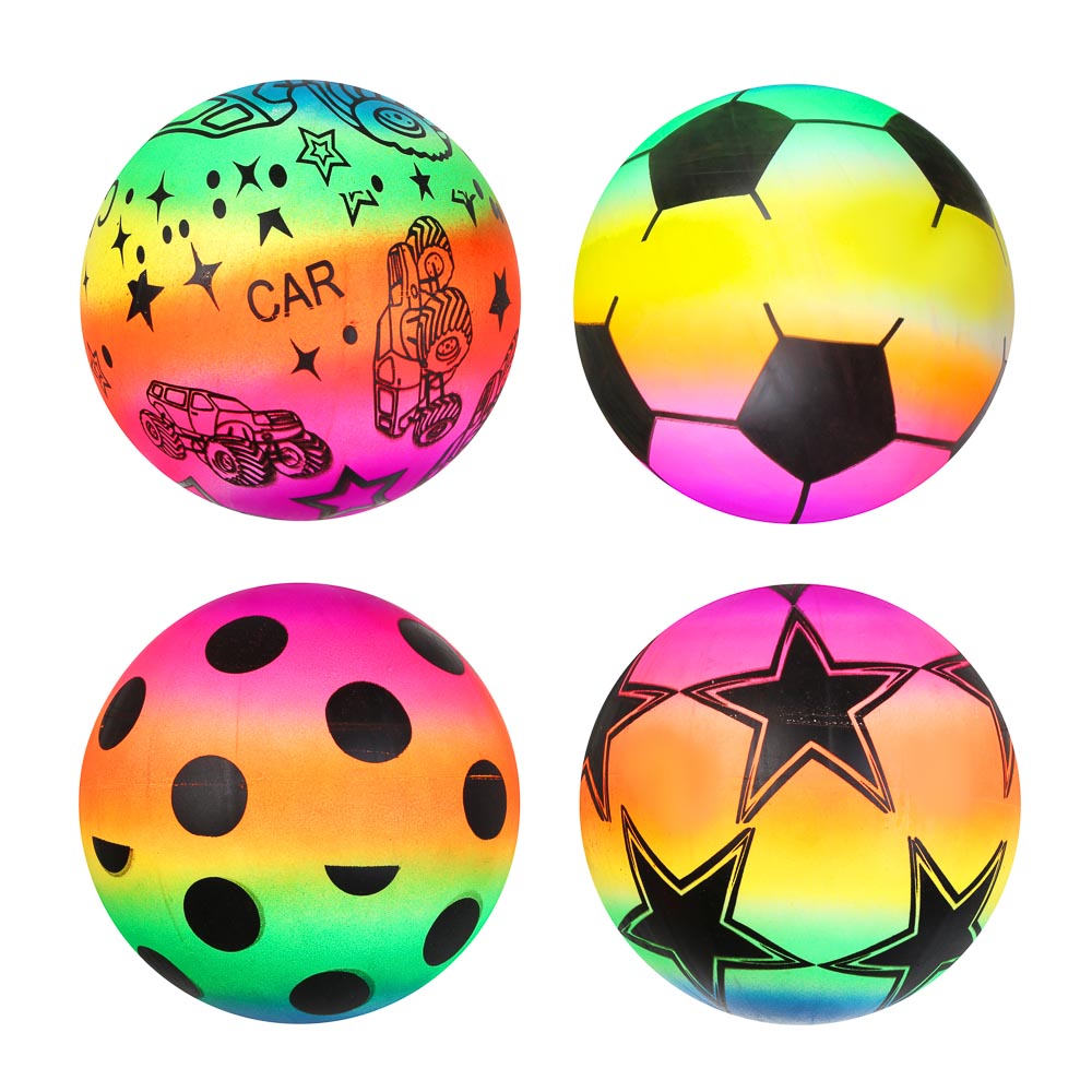 Мяч "Яркий день", ПВХ, 25см, 4 цвета, арт.№ 262-145