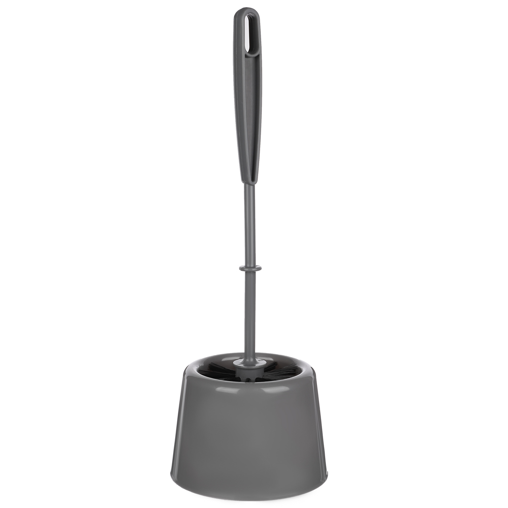 Комплект WC "Мини", ёрш + подставка, пластик, серый, щетина чёрная, арт.№ 463-433