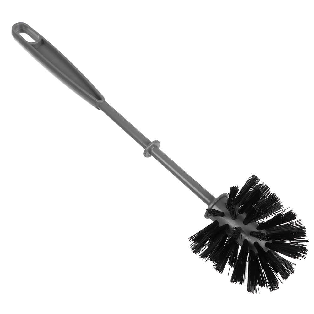 Комплект WC "Мини", ёрш + подставка, пластик, серый, щетина чёрная, арт.№ 463-433