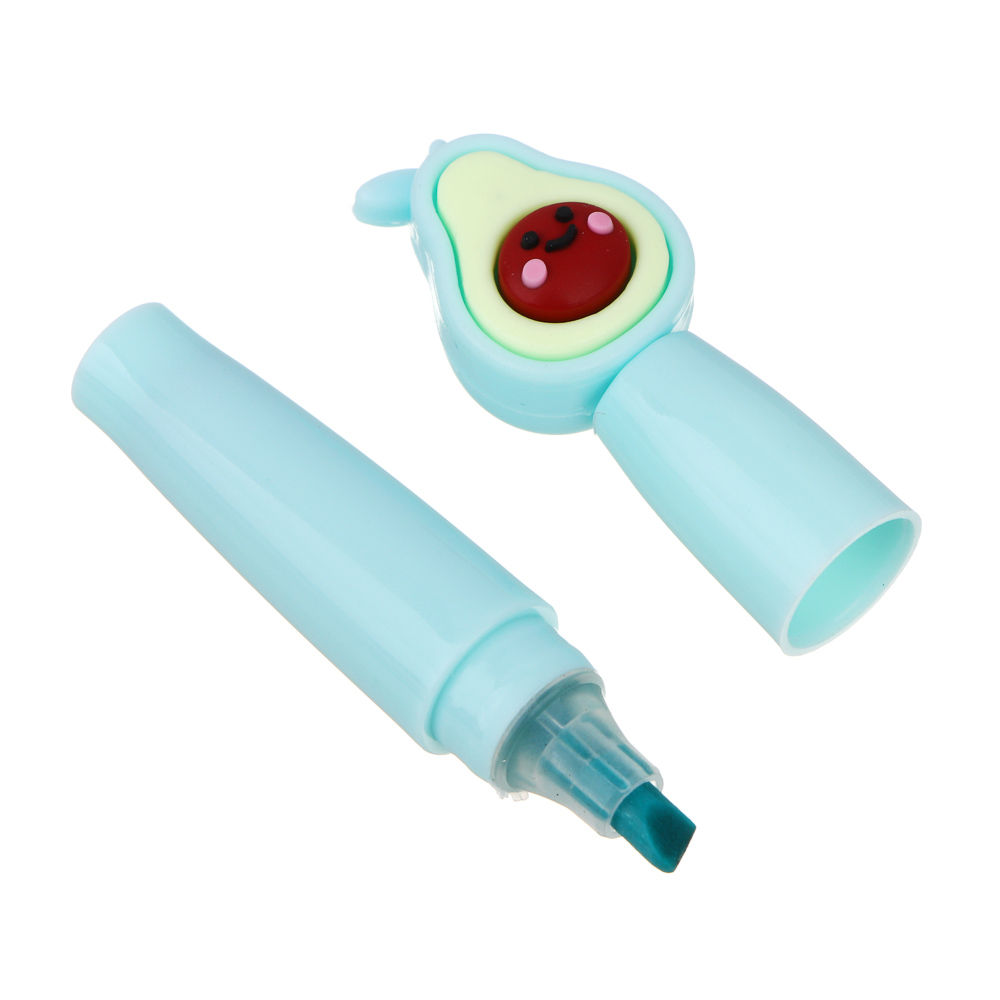 Маркер-выделитель, наконечник в форме авокадо, корпус 8,5 см, 6 дизайнов, пластик, арт.№ 613-002