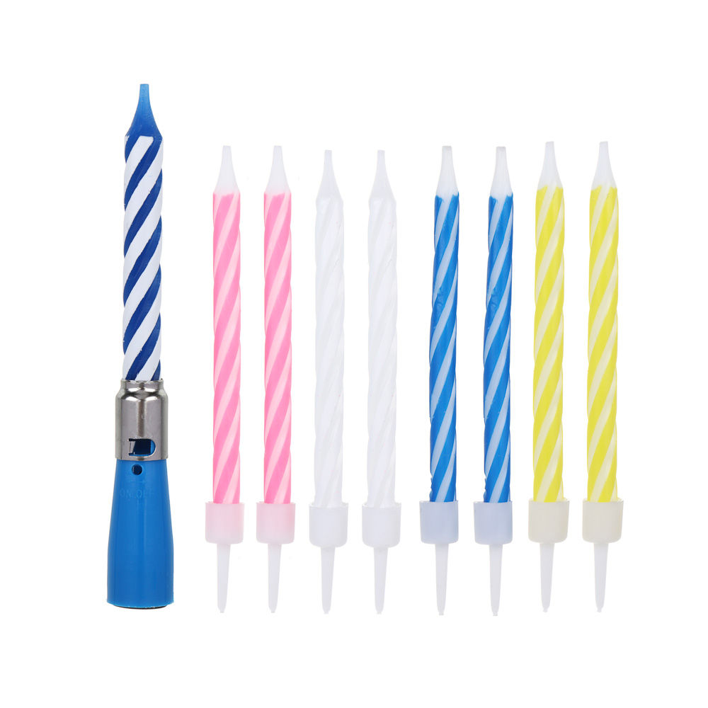 Набор свечей для торта с музыкой тм Fntastic, 1хAG3, 9 шт, арт.№ 506-001