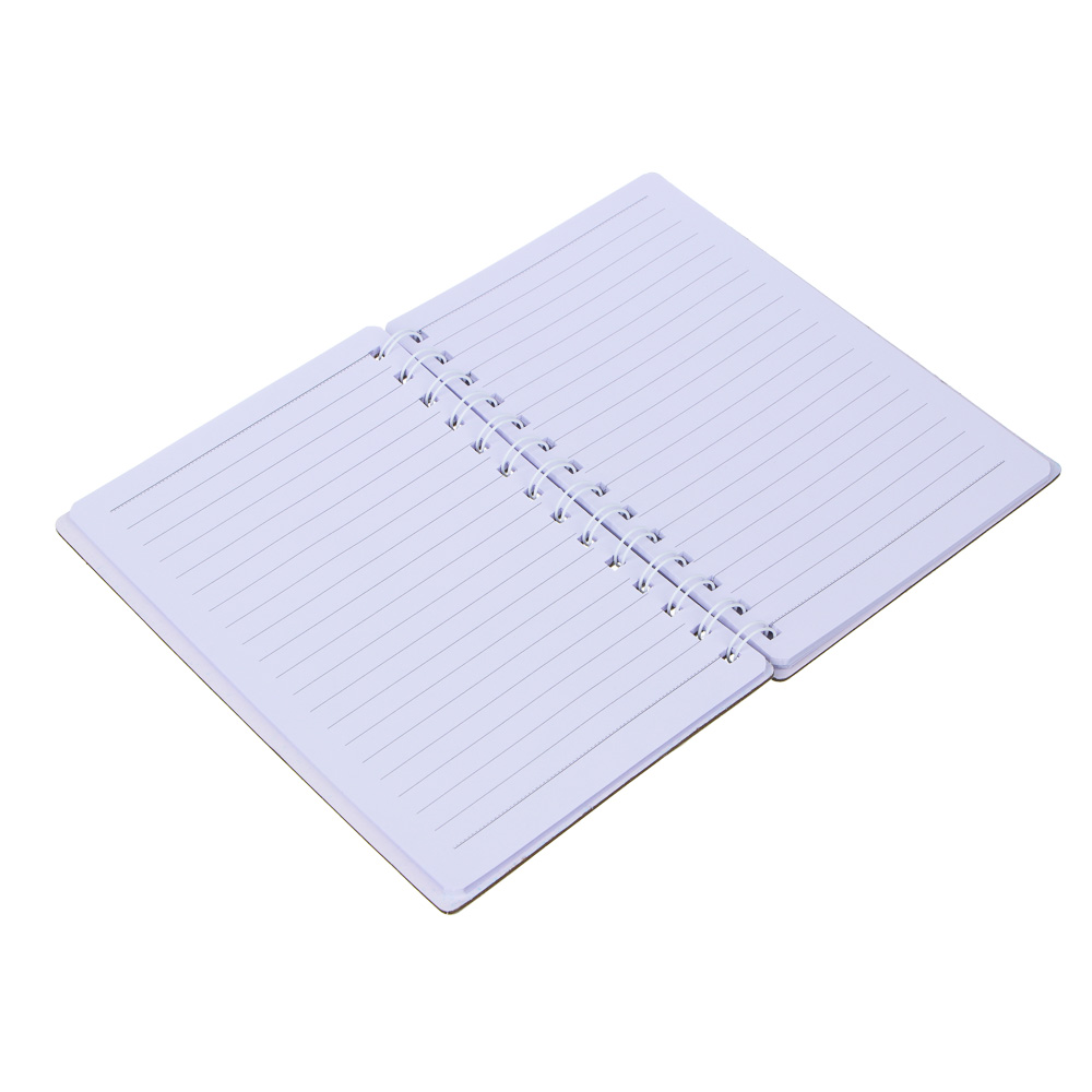 Записная книжка 19х12,7см, 60 листов, "Смайлики", тв. металлизир. обл., спираль, аппликация, 4 диз., арт.№ 557-060