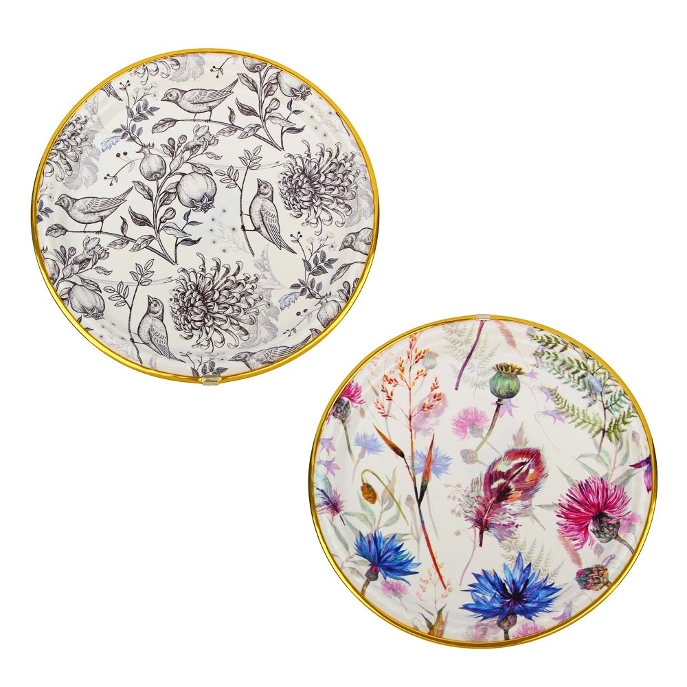 Поднос круглый Бергамо, 27,5х2см, полипропилен, 2 дизайна, арт.№ 862-427