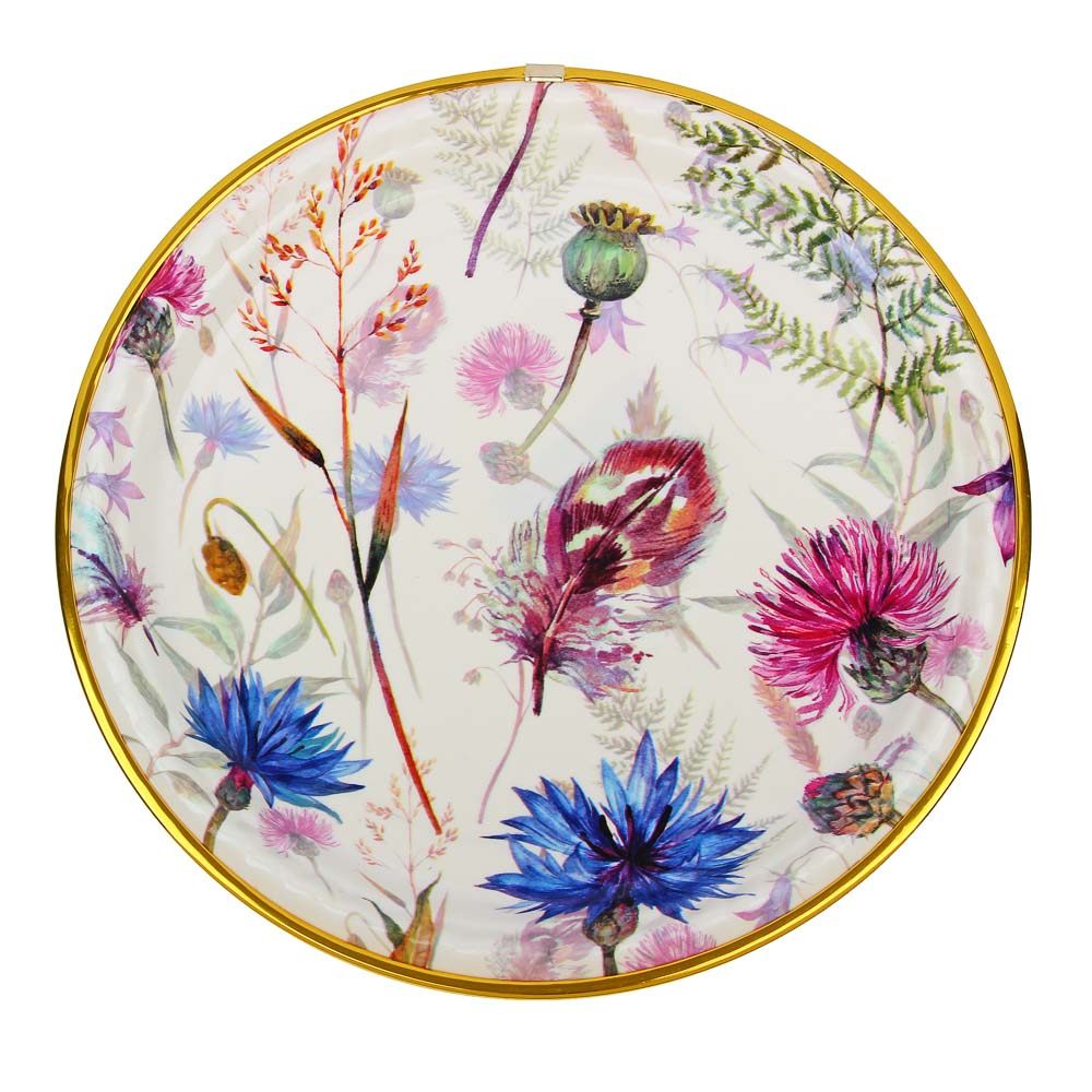 Поднос круглый Бергамо, 27,5х2см, полипропилен, 2 дизайна, арт.№ 862-427