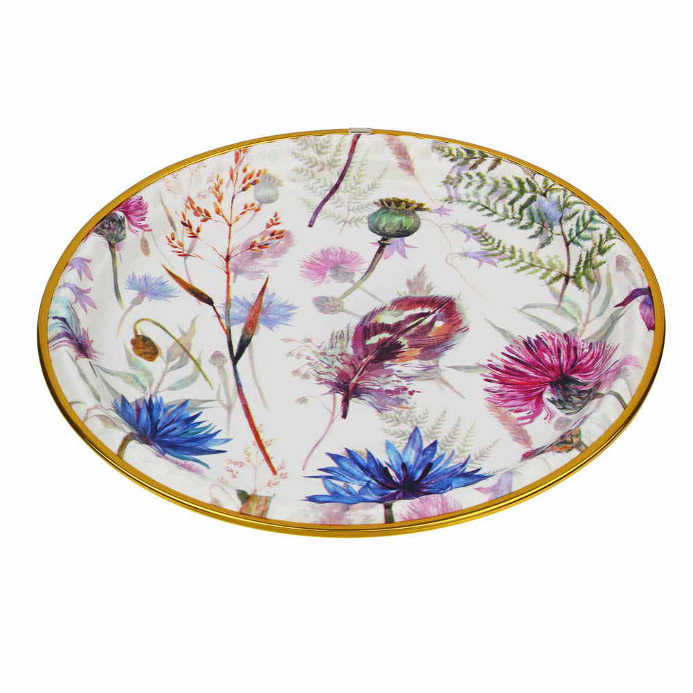 Поднос круглый Бергамо, 27,5х2см, полипропилен, 2 дизайна, арт.№ 862-427