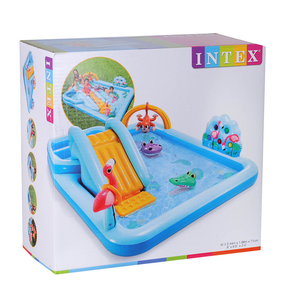 INTEX Игровой центр "JUNGLE ADVENTURE", от 2 лет, 257x216x84см, 57161NP, арт.№ 054-009